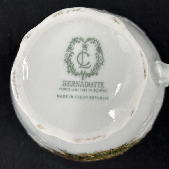 Bernadotte Fine China Tea Coffee Cup and Saucer Set Czech Republic Hare Wildlife - Picture 3 of 8
